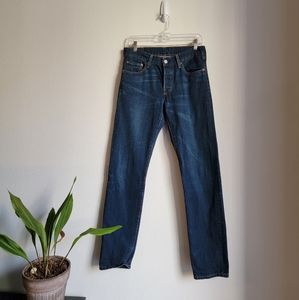 Levis 501 Straight Leg Jeans Blue